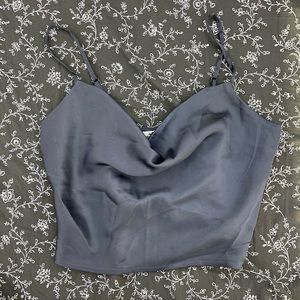 Hollister Crop Satin Cowl Neck Cami